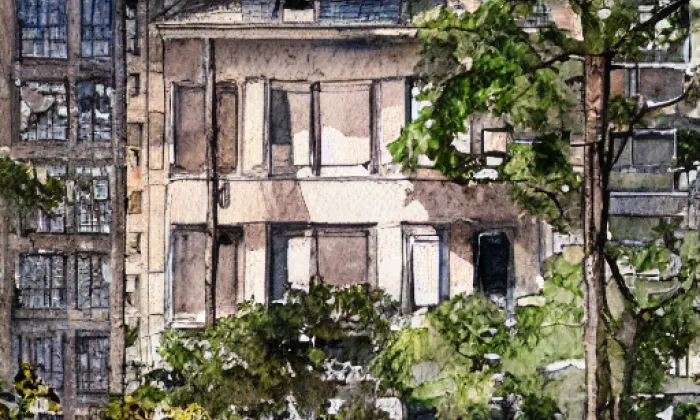 Koupark – akvarel