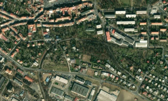 Kratochvílova rozhledna – letecký pohled