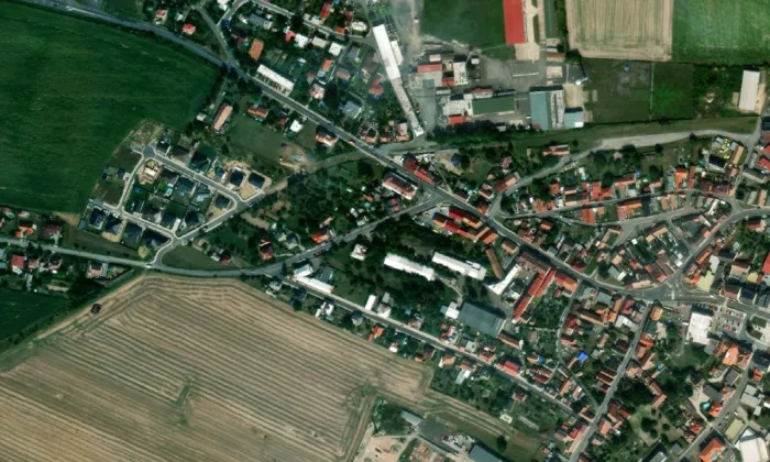 Krucifix (Chrast) – letecký pohled