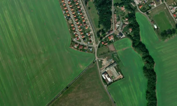 Krucifix (Hrochův Týnec) – letecký pohled