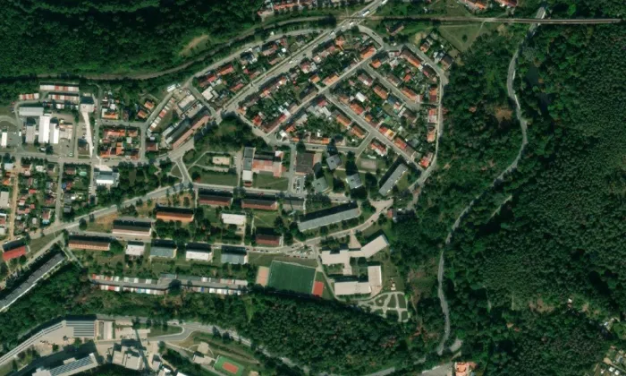 kulturní dům – letecký pohled