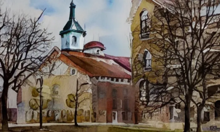 Kunčičky – akvarel