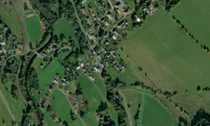 Lékařská vila – letecký pohled
