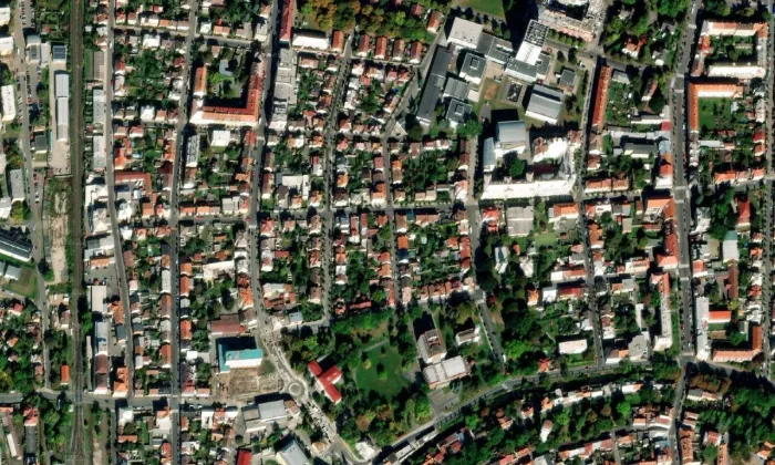 Löwitova vila – letecký pohled