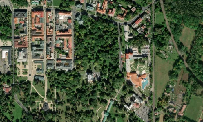 lázeňský dům Imperiál – letecký pohled