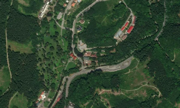 lázeňský dům Jestřabí – letecký pohled
