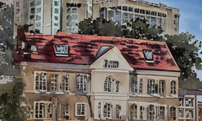 Ledebourský palác v Praze – akvarel