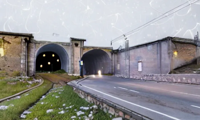 Lochkovský tunel – noc