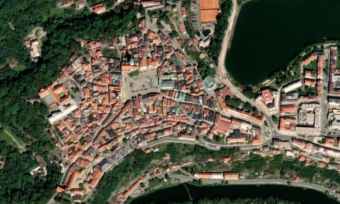 Měšťanský dům (Tábor, 1000149677) – letecký pohled