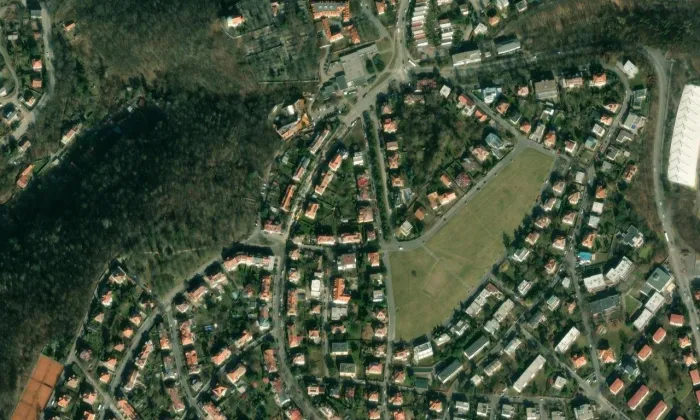 Mölzerova vila – letecký pohled