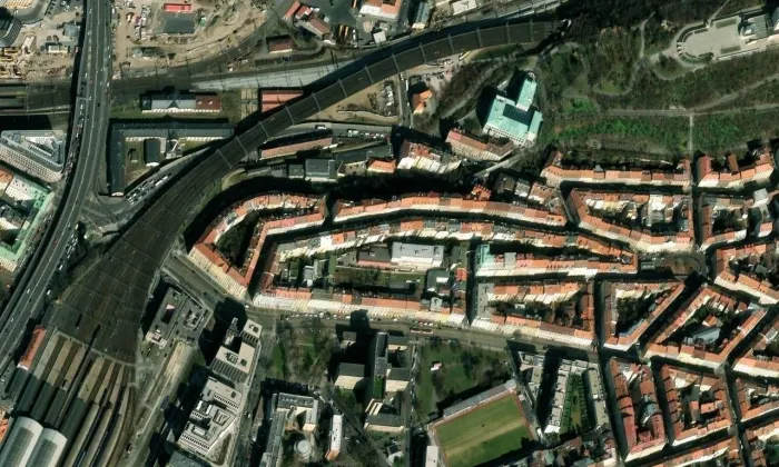 měnírna Krenovka – letecký pohled
