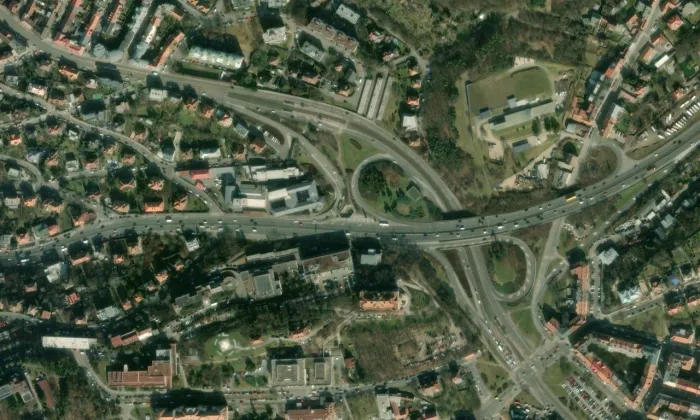 měnírna Rokoska – letecký pohled