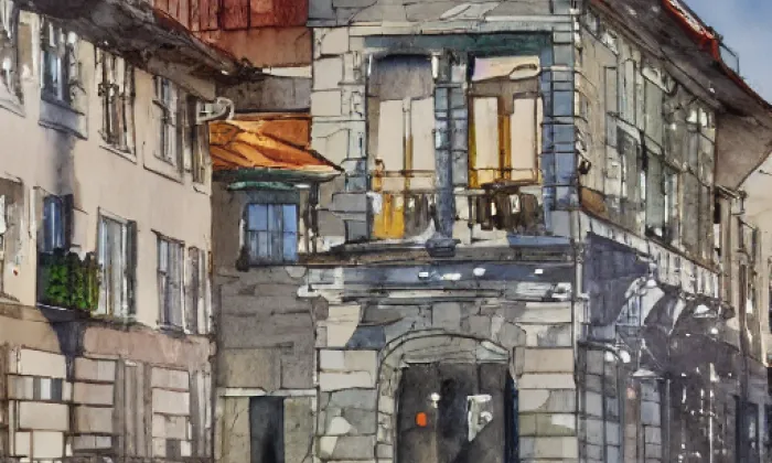 Místodržitelský palác – akvarel
