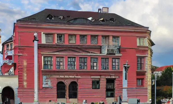 Městský dům kultury Sokolov – akvarel