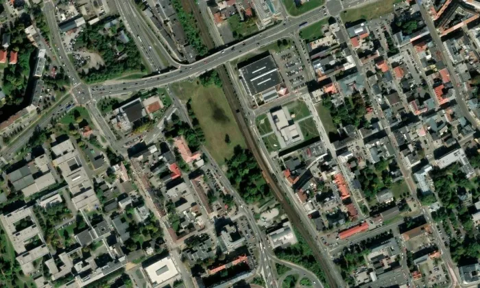 Městská jatka (Ostrava) – letecký pohled