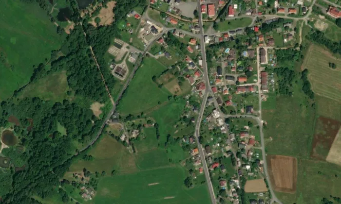 Městské opevnění (Jablonné v Podještědí) – letecký pohled