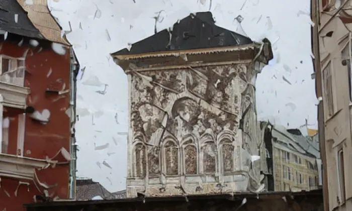 Městské opevnění (Litomyšl-Město) – akvarel
