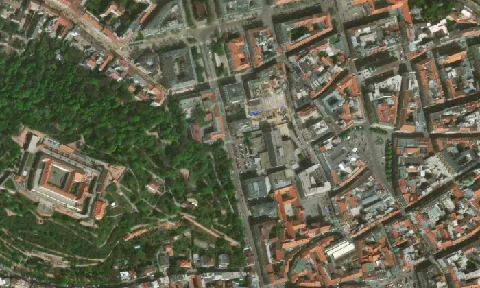 Městská památková rezervace Brno – letecký pohled