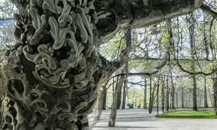 Městský park v České Lípě – akvarel