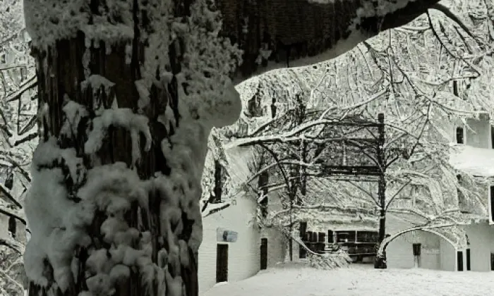 Městský park v České Lípě – zima
