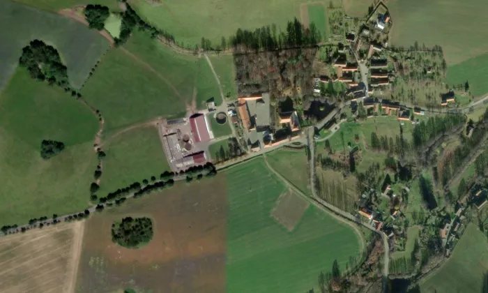 Mačice – letecký pohled
