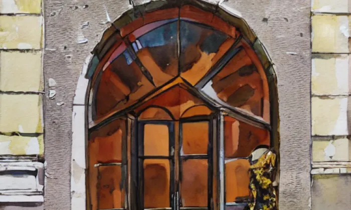 Malý Buquoyský palác – akvarel