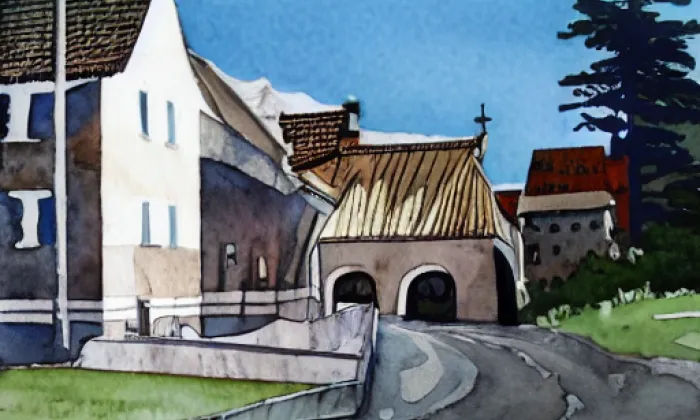 Malá Ohrada – akvarel