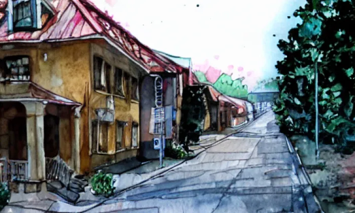 Malešická – akvarel