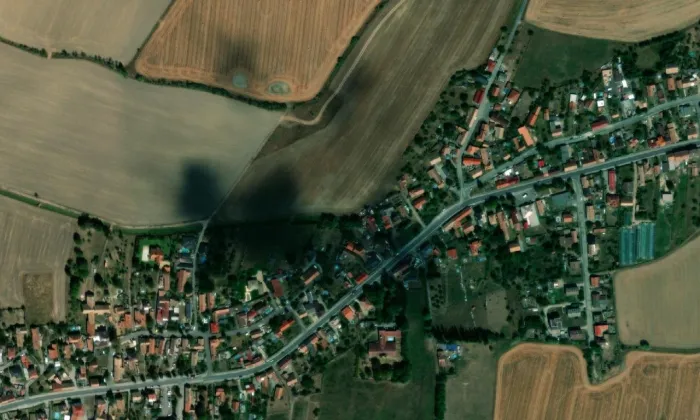 Mandysova vila – letecký pohled