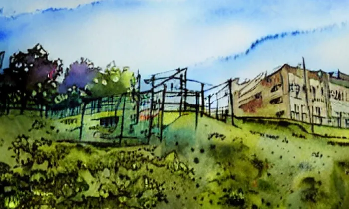 Mariánské Hory – akvarel