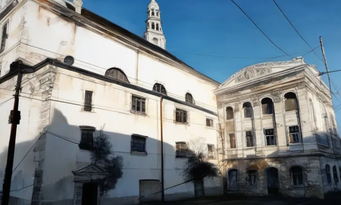 Mariánský morový sloup – akvarel