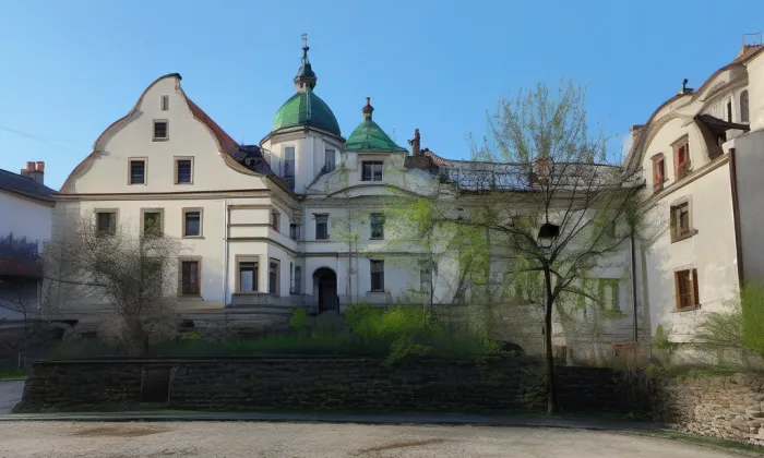 Mariánský sloup (Český Krumlov) – jaro