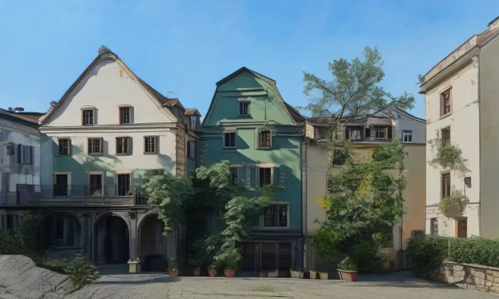 Mariánský sloup (Český Krumlov) – léto