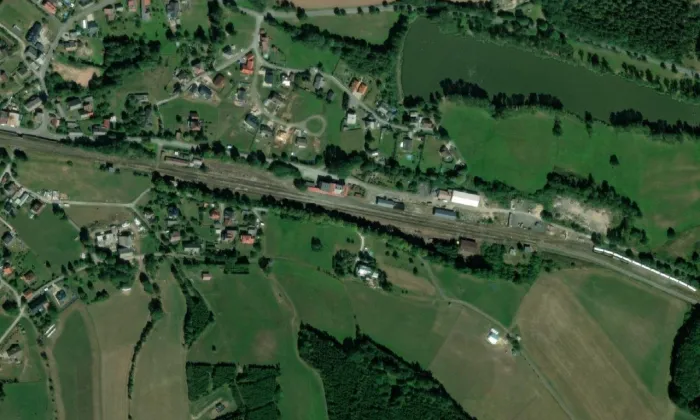 Martinice v Krkonoších – letecký pohled