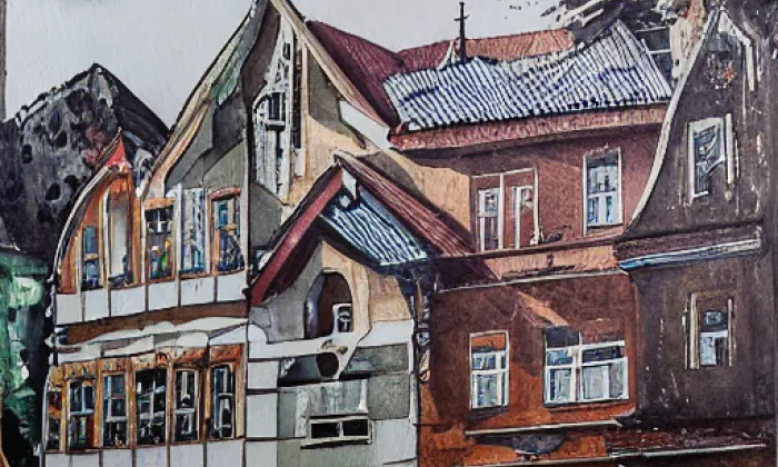 Mattoniho vila – akvarel