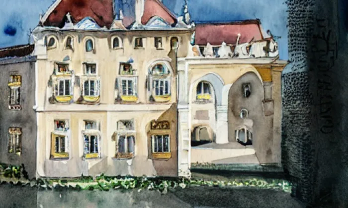 Medlešice – akvarel