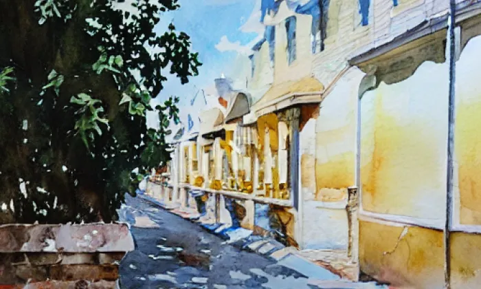 Mezitraťová – akvarel