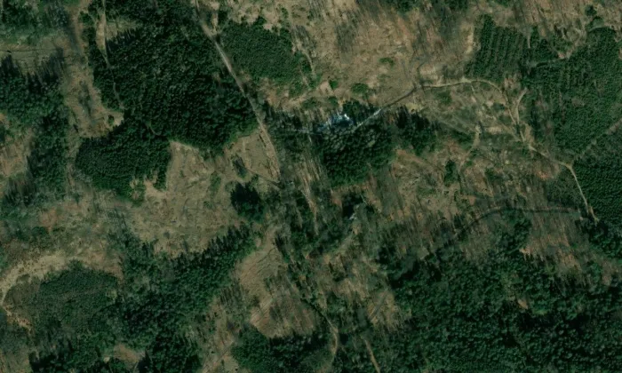 Milštejn – letecký pohled