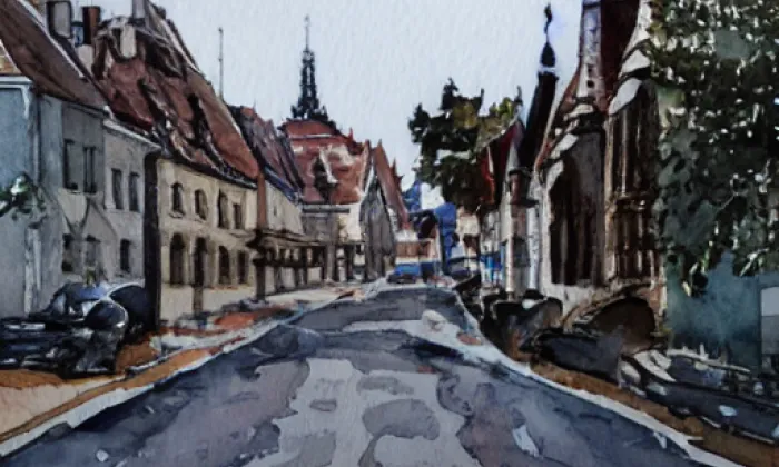 Milovická – akvarel