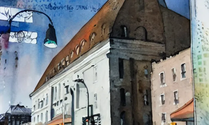 Minoritský klášter ve Znojmě – akvarel