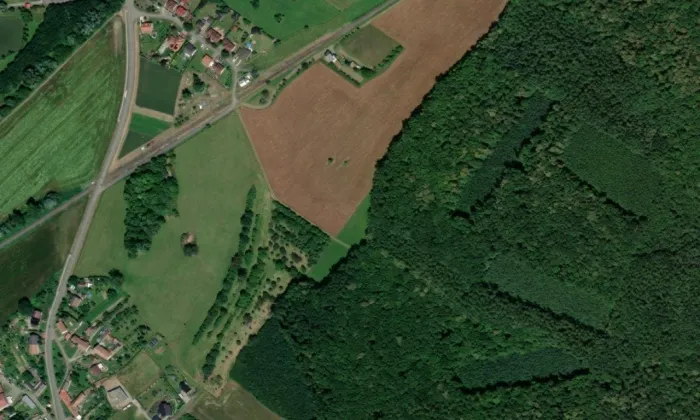 Mohylník (Kotojedy) – letecký pohled