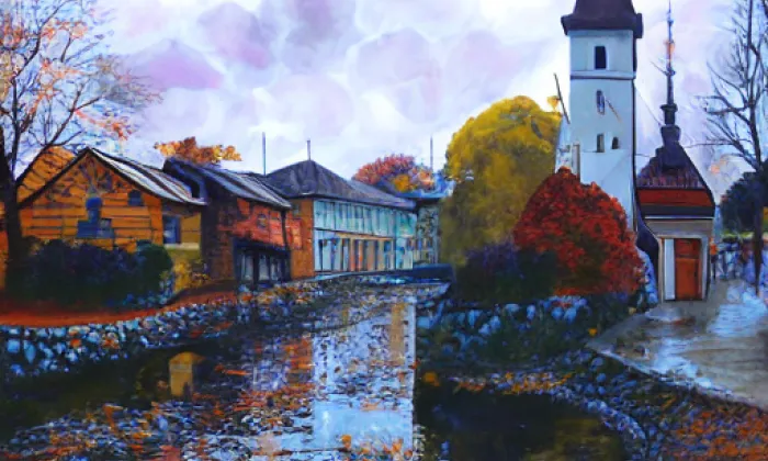 most na Dětský ostrov – autumn