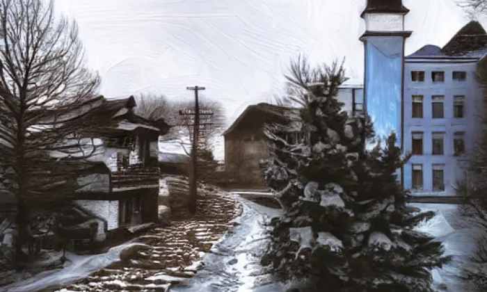 most na Dětský ostrov – winter