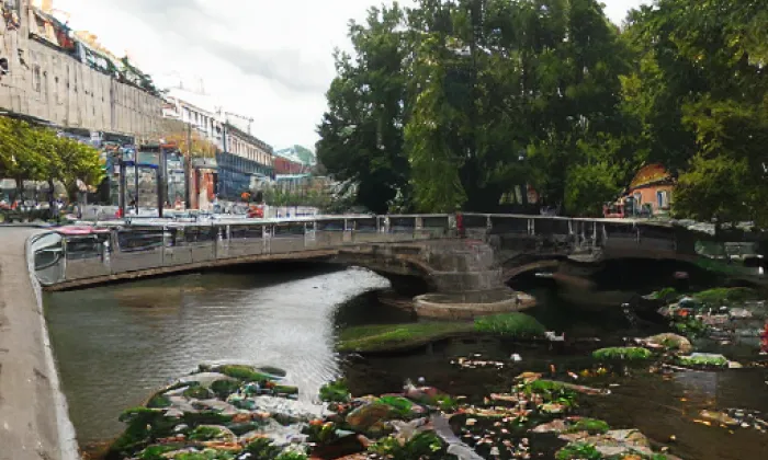 most na Slovanský ostrov – zima
