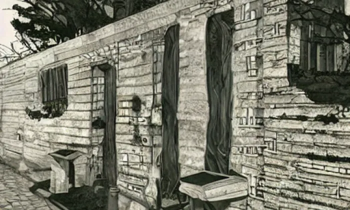 most přes Červený potok u kostela v Čermné – noc