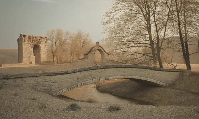mostek u městských lázní v Hradci Králové – historická rekonstrukce