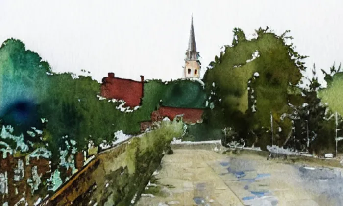 Mušlov – akvarel