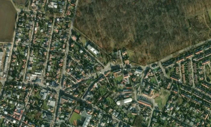 Myslivna (Satalice) – letecký pohled