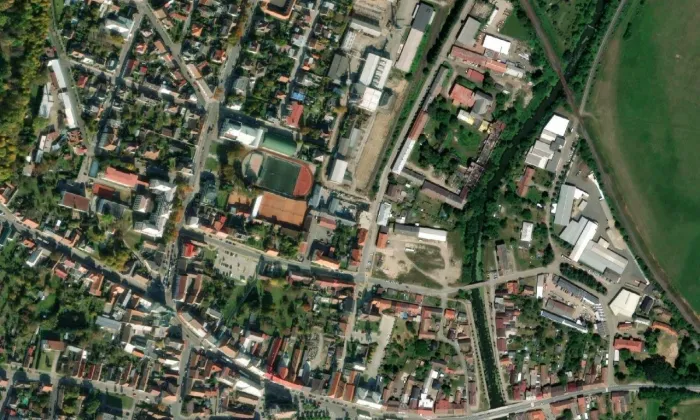 myslivna Jägerhaus – letecký pohled