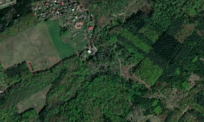 Myslivna Na Stráži – letecký pohled